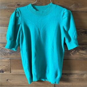 Teal Puff Sleeve Women's Top